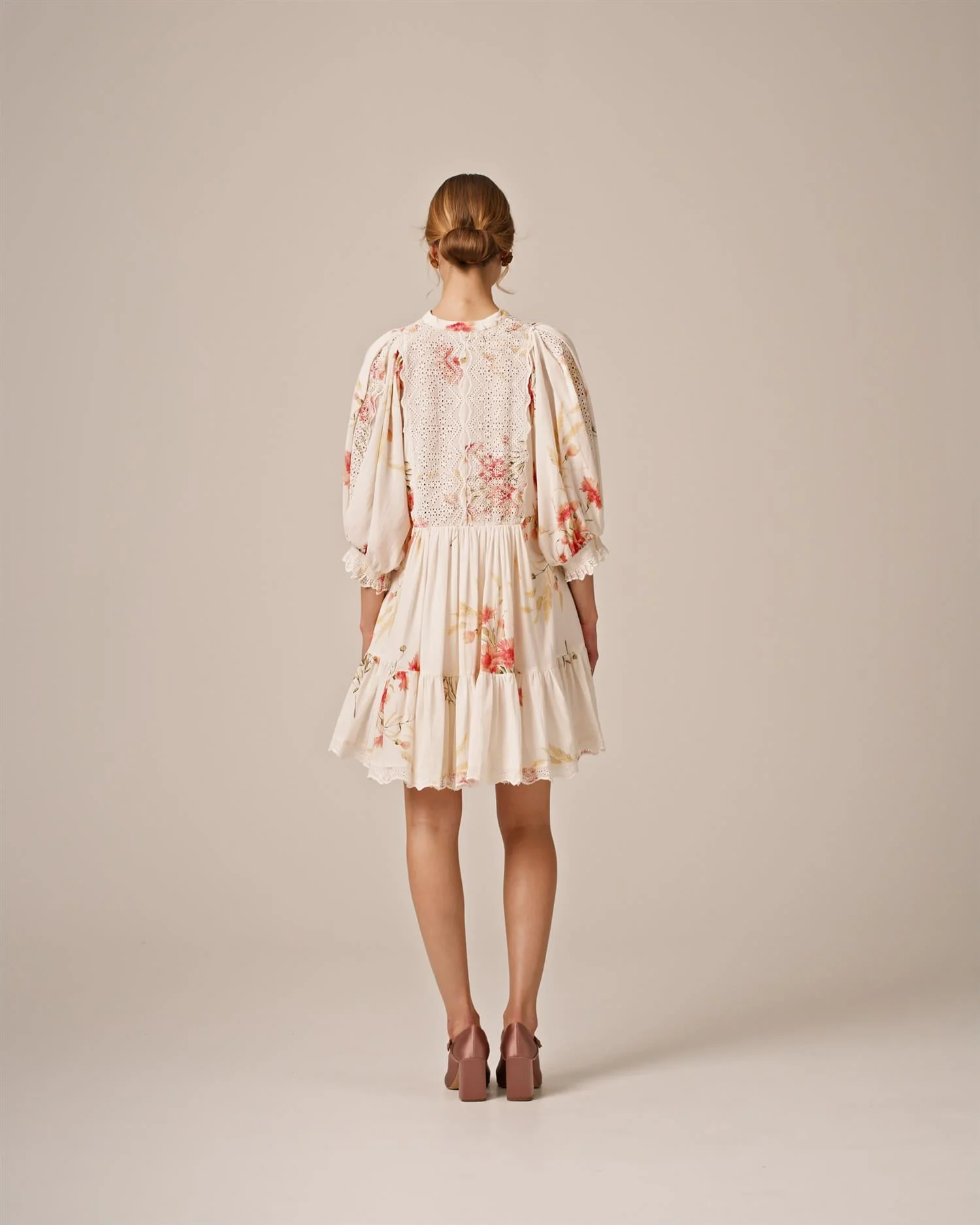 Cotton Slub Shift Dress Straw - Image 8
