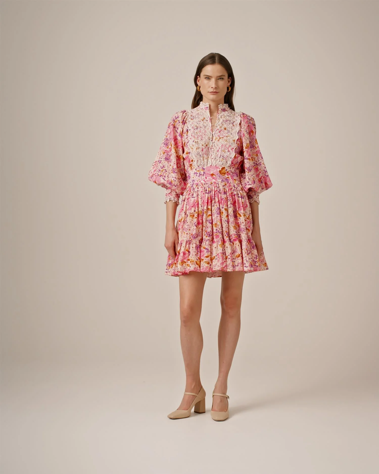 Cotton Slub Mini Dress Hydrangea - Image 2