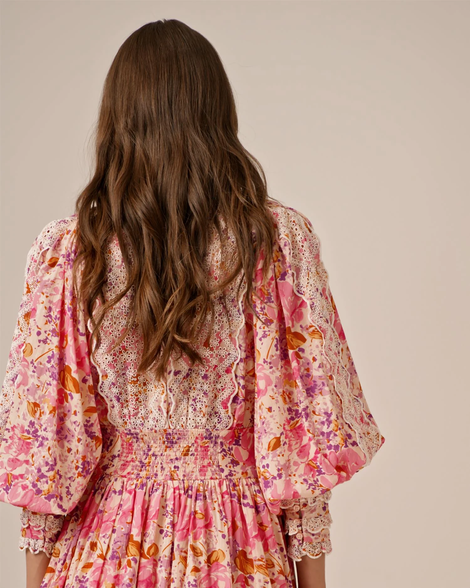 Cotton Slub Mini Dress Hydrangea - Image 4
