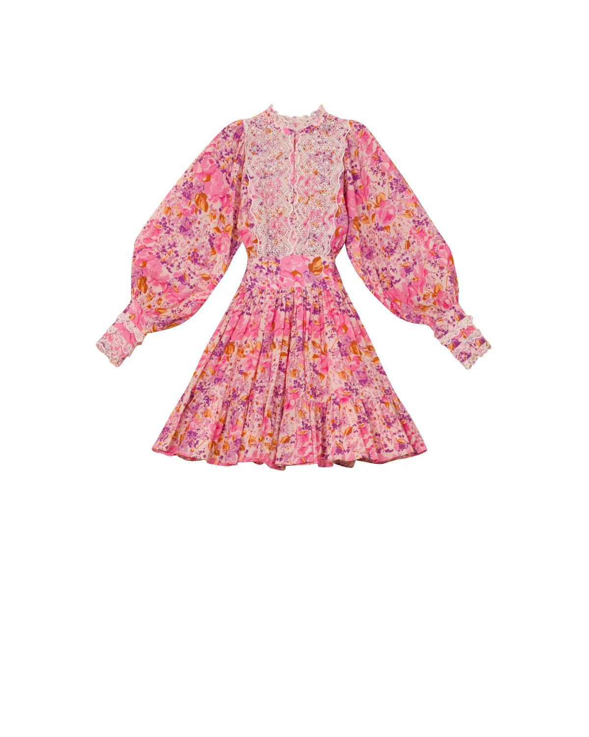 Cotton Slub Mini Dress Hydrangea - Image 6