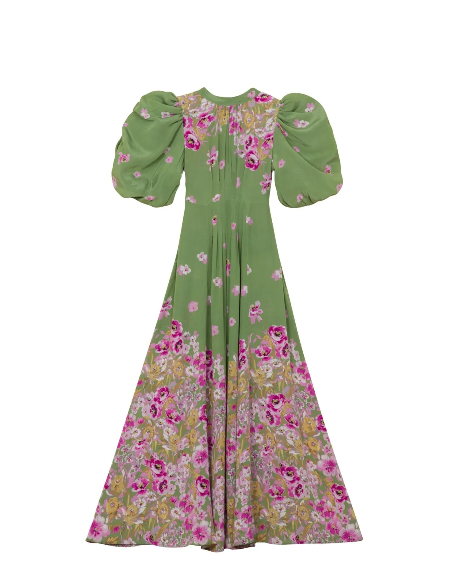 Crepe Tieback Gown Green Field - Image 2