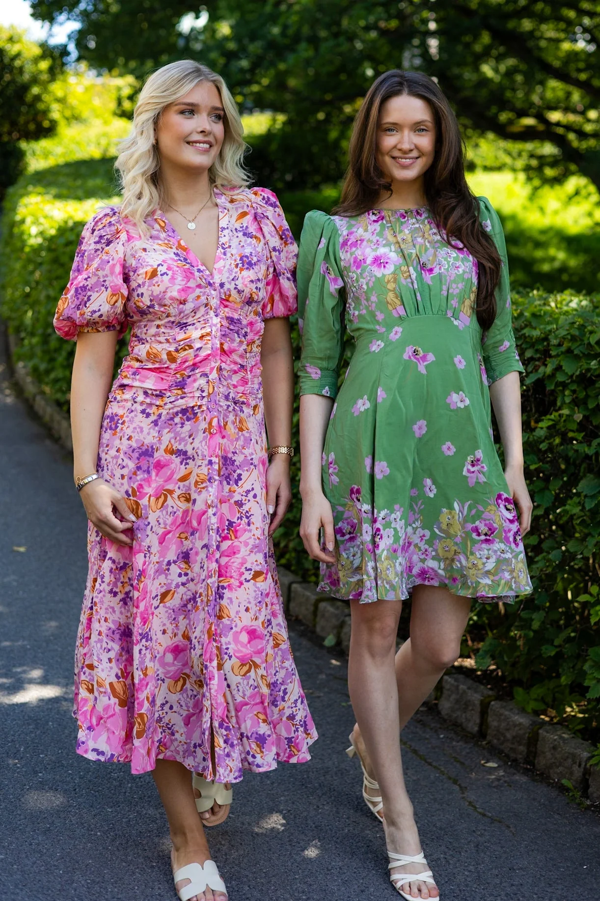 Crepe Mini Dress Green Field - Image 4