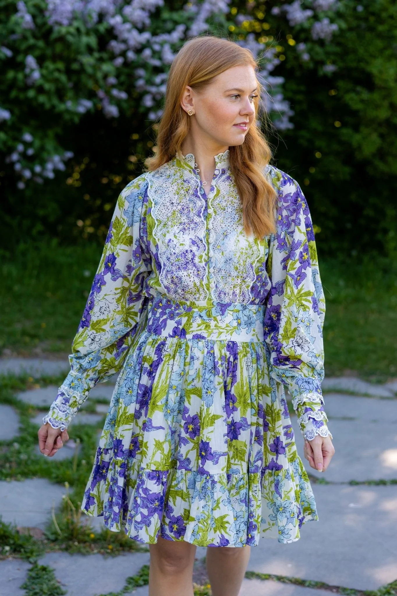 Cotton Slub Mini Dress Blossom - Image 3
