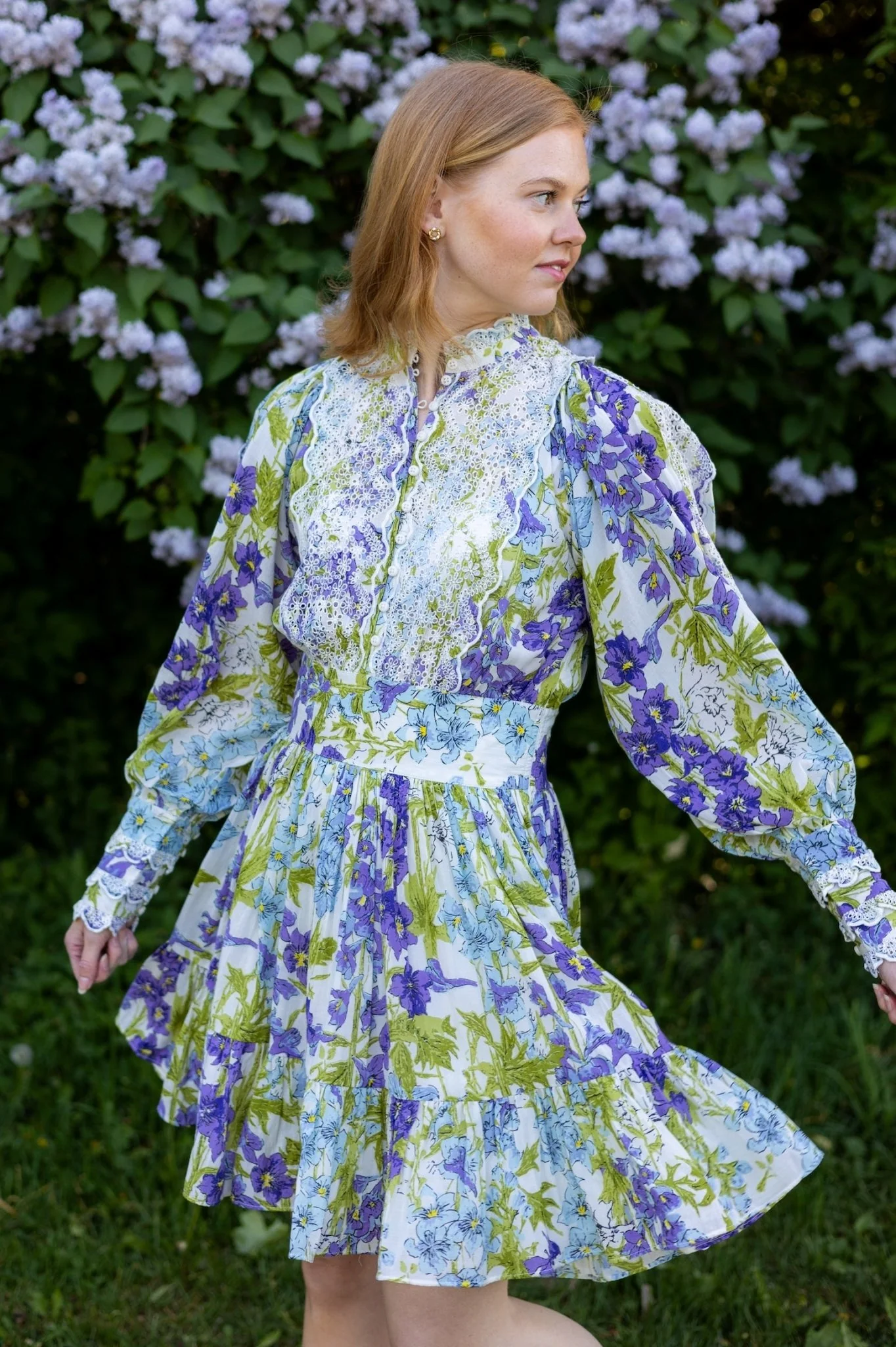 Cotton Slub Mini Dress Blossom - Image 4