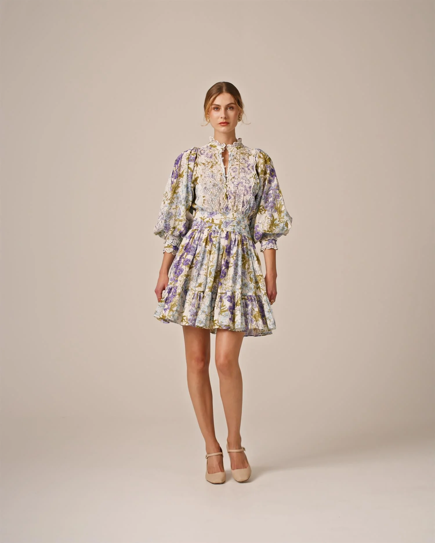Cotton Slub Mini Dress Blossom - Image 5