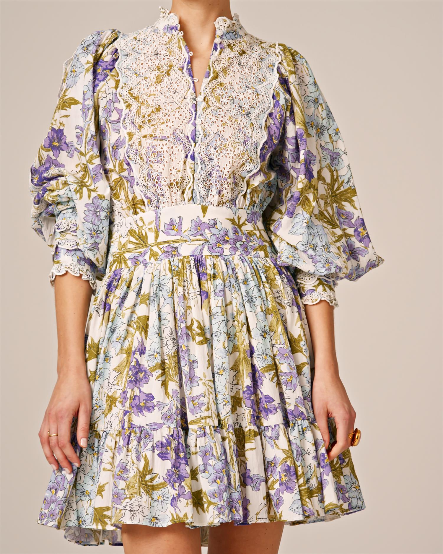 Cotton Slub Mini Dress Blossom - Image 6