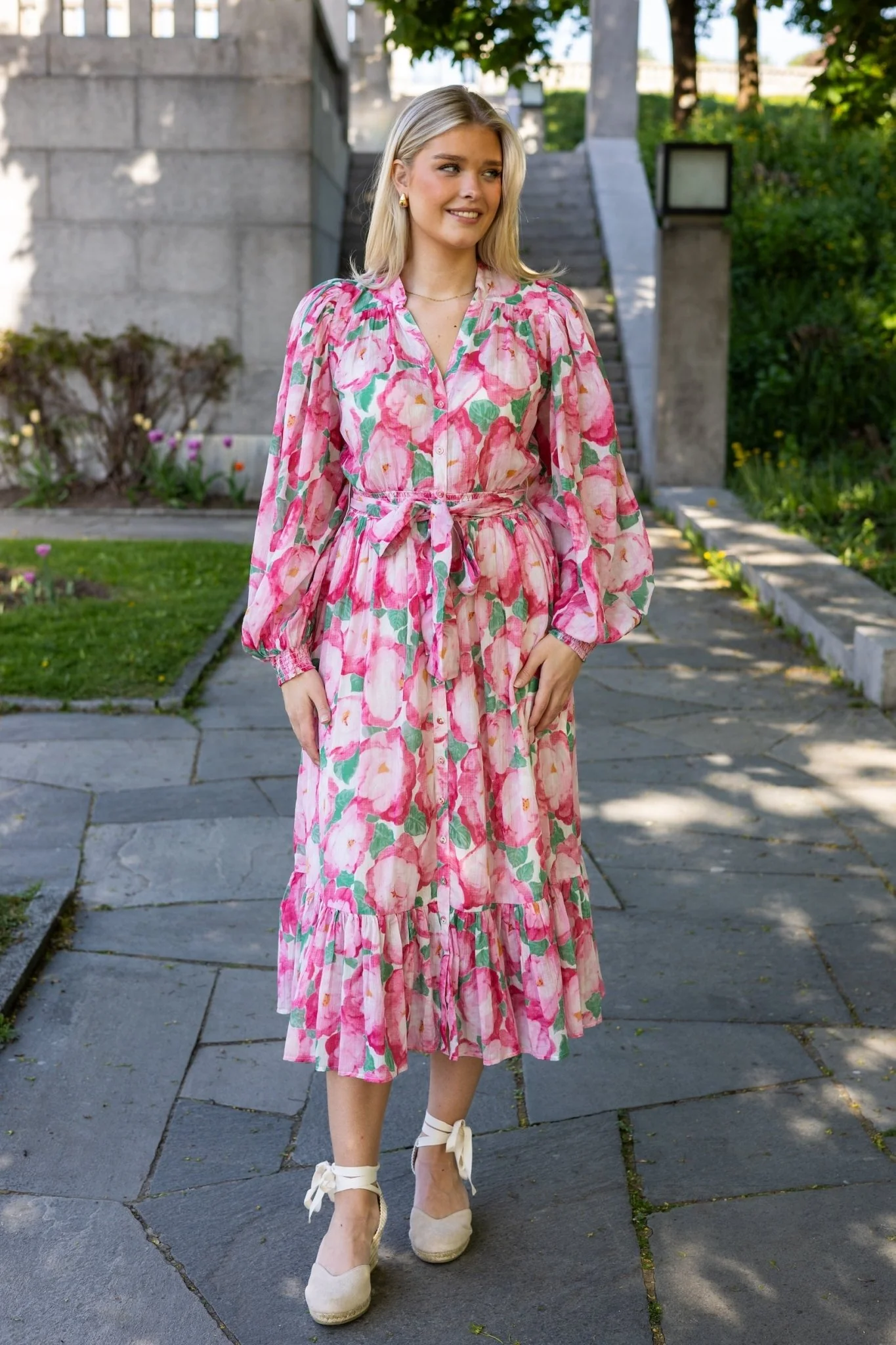 Bohemian Midi Dress Peonies - Image 7