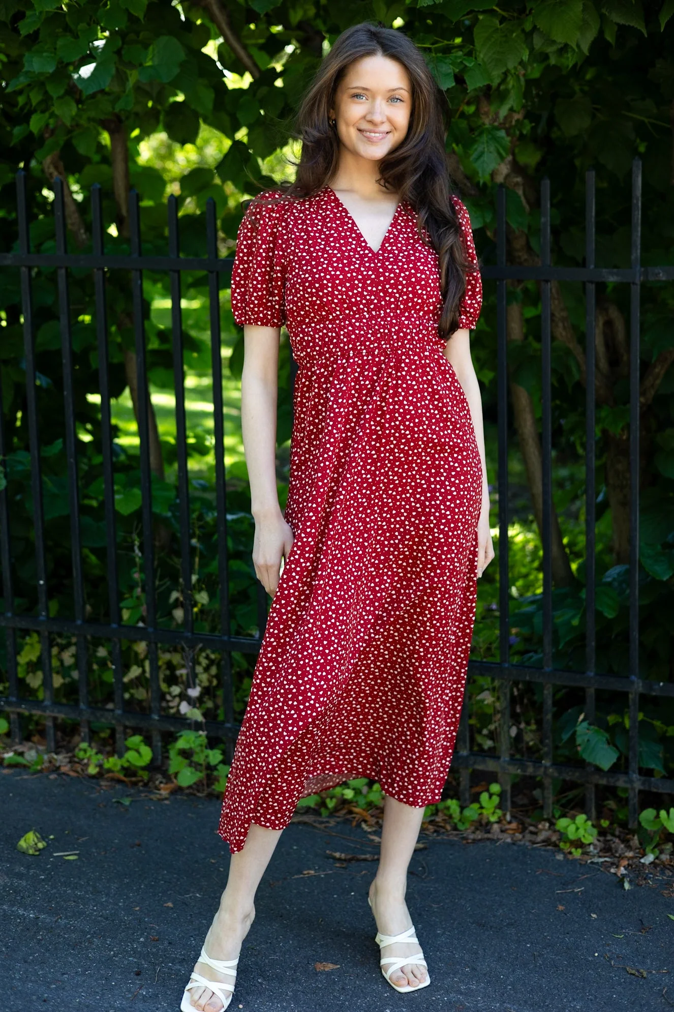 Julia Cute Heart Dress Red - Image 5