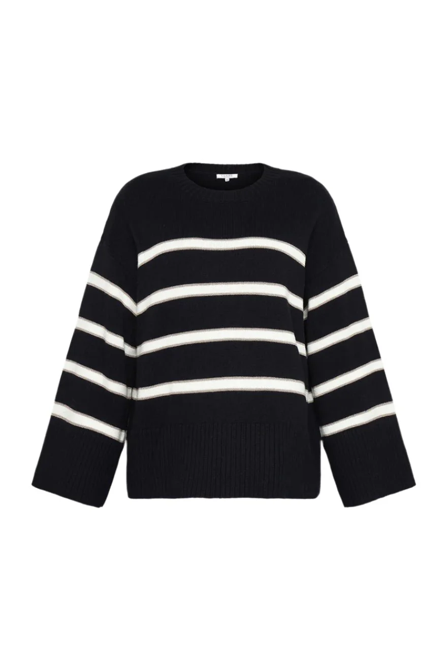 Palina Stripe Pullover Dark Navy