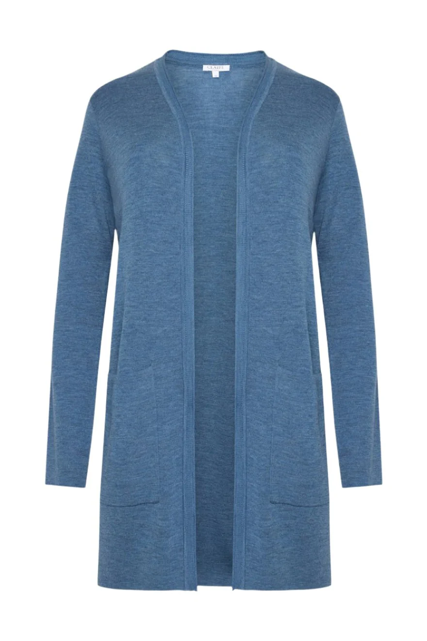 Camille Cardigan Blue Iris Melange