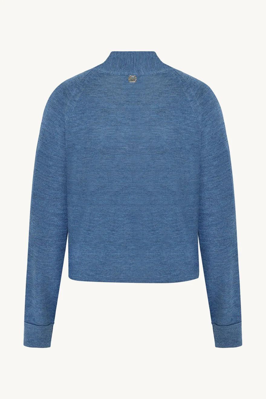 Celine Cardigan Blue Iris Melange - Image 2