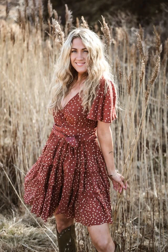 Short Frill Dress Rusty - Image 6