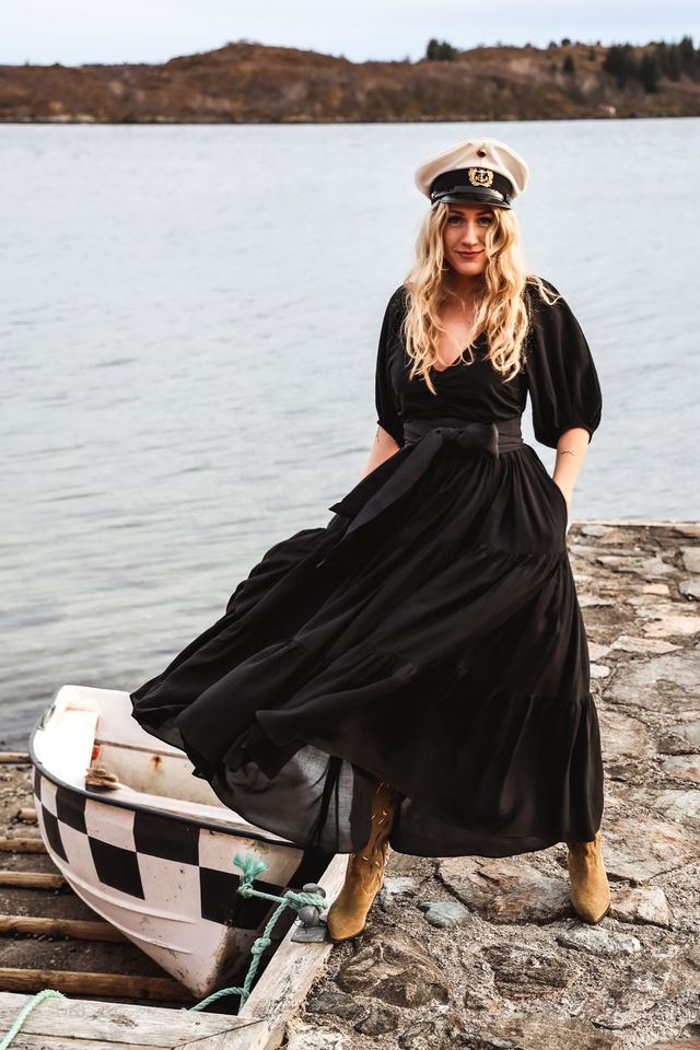 Napoli Long Dress Black - Image 4