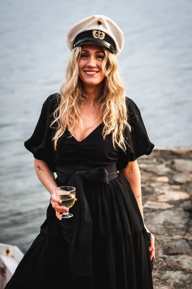 Napoli Long Dress Black - Image 7