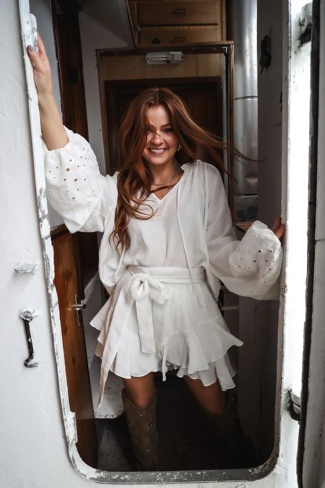 Linen Skirt Shorts White - Image 8