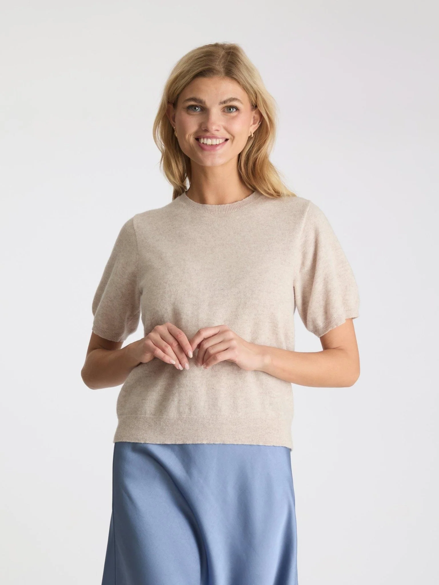 Missy Knit Tee Sand Melange - Image 5