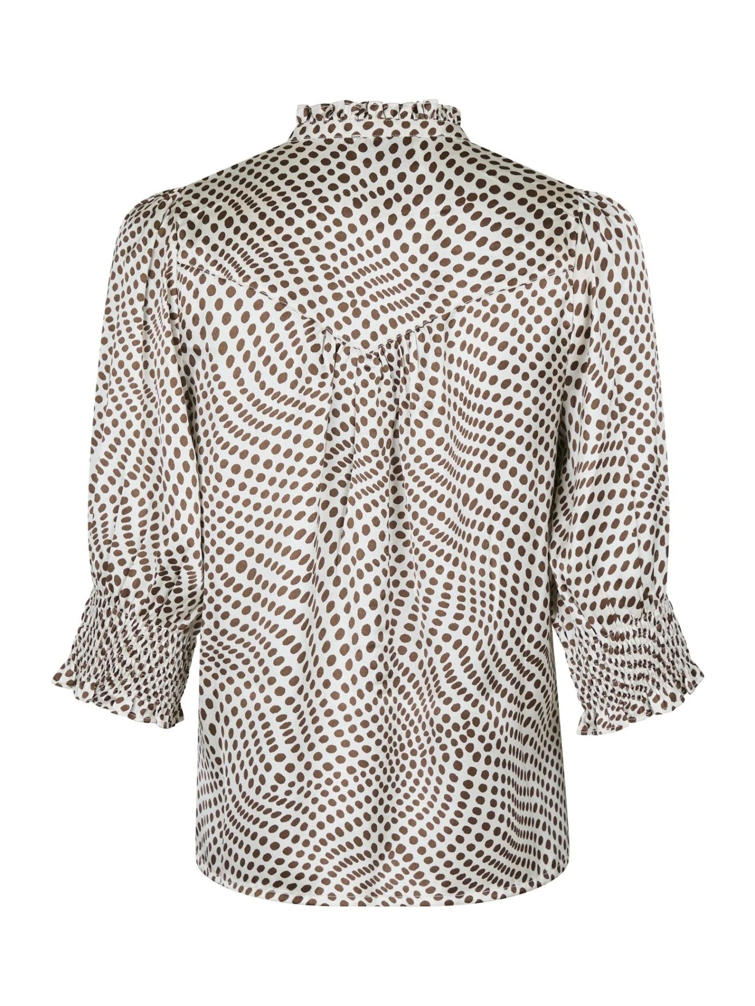 Diana Vibrant Dot Blouse Brown - Image 7