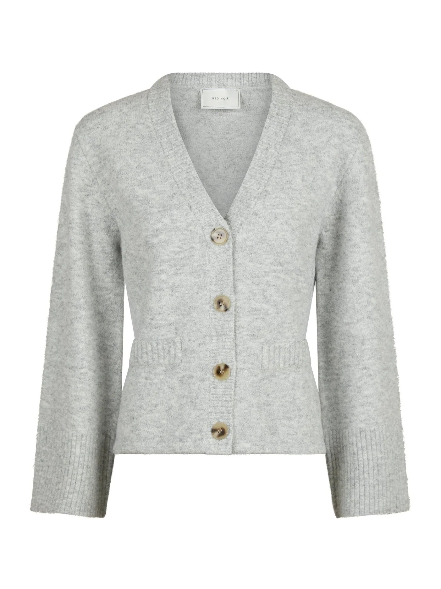 Pixie Knit Cardigan Light Grey Melange