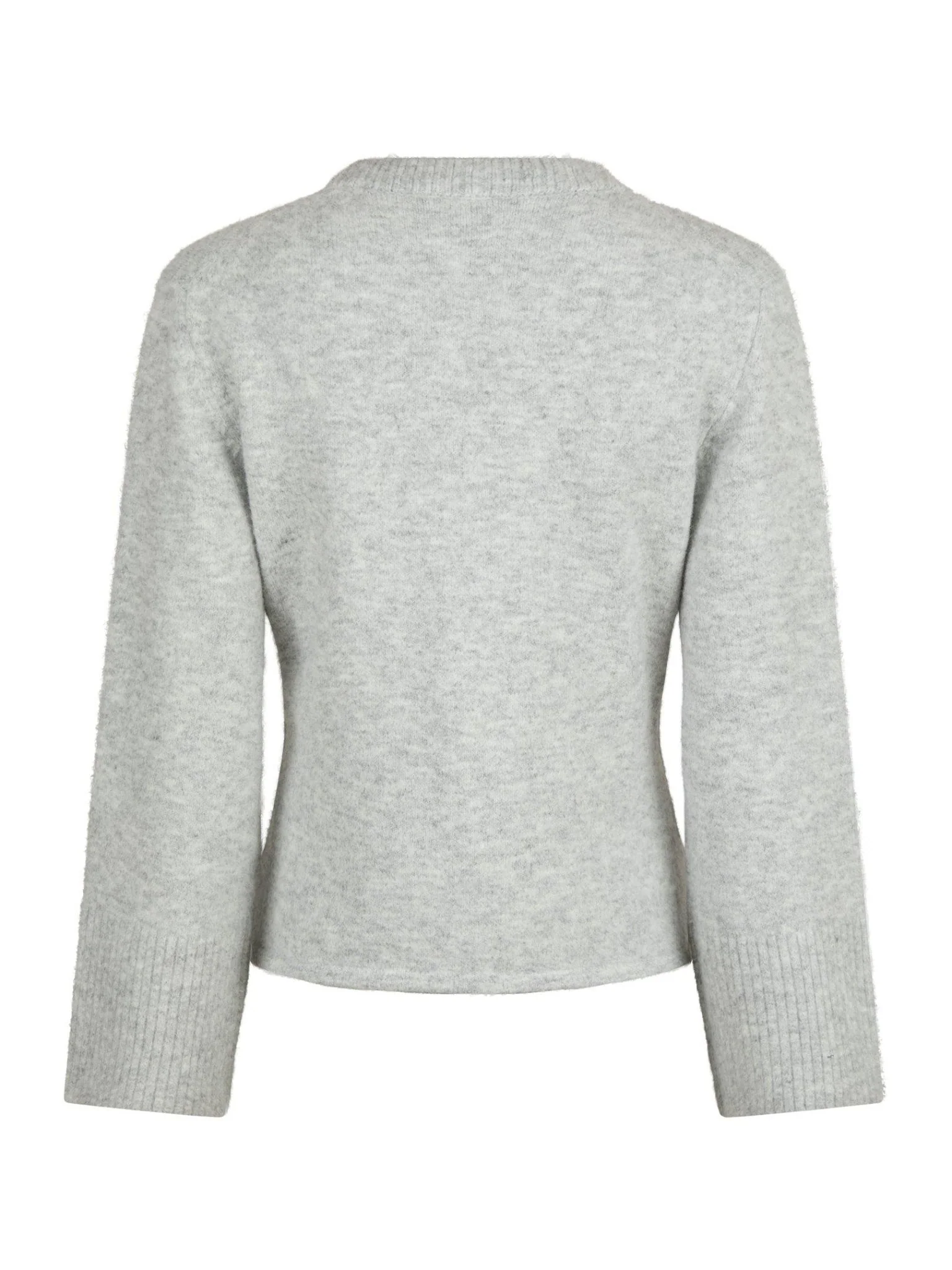 Pixie Knit Cardigan Light Grey Melange - Image 5