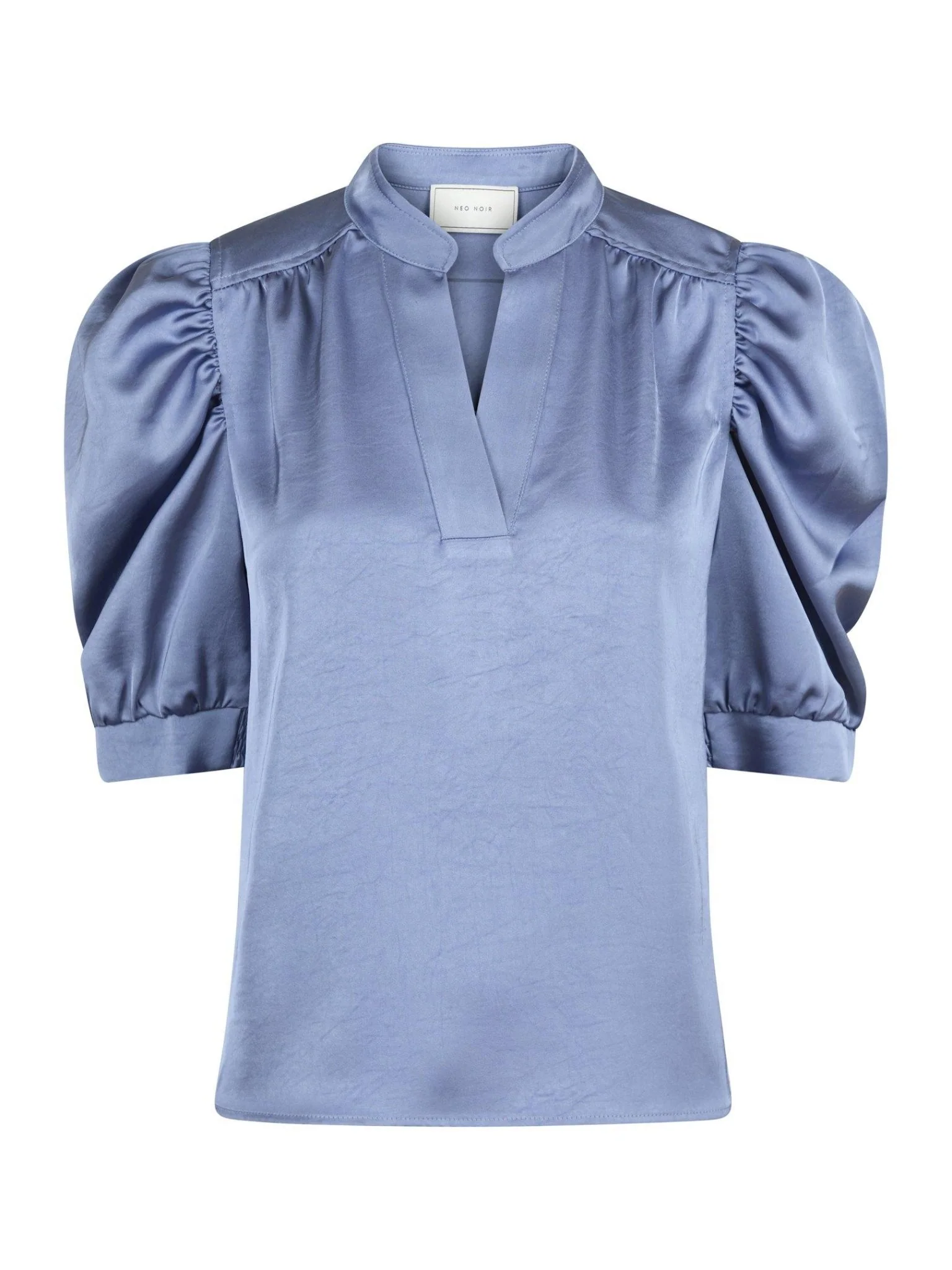 Roella Heavy Sateen Blouse Smoke Blue - Image 2