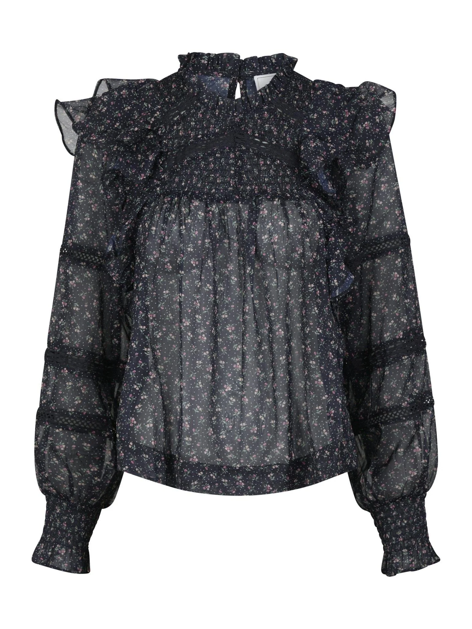Sarna Mini Rose Blouse Black