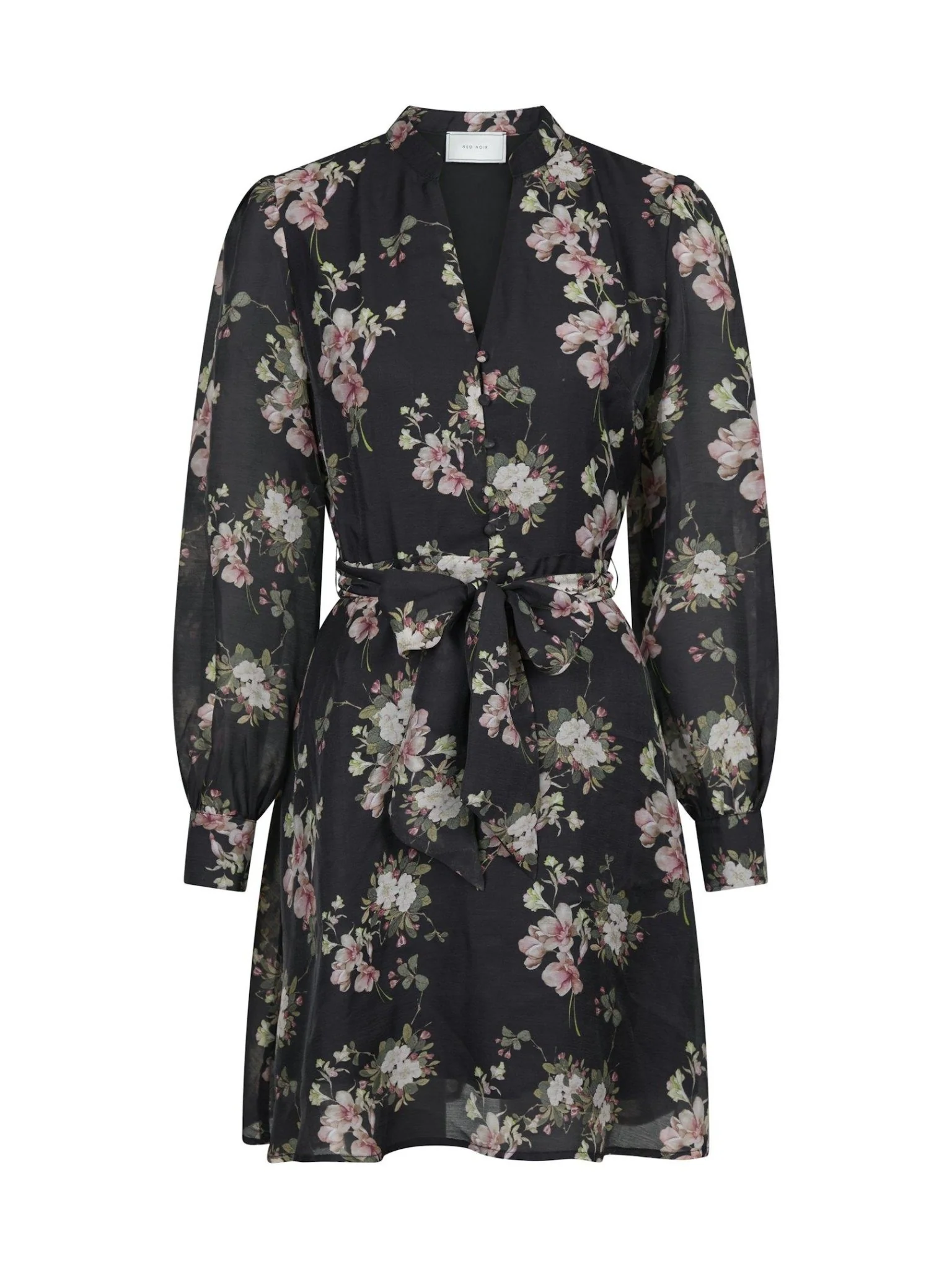 Heidi Print Flower Dress Black - Image 2