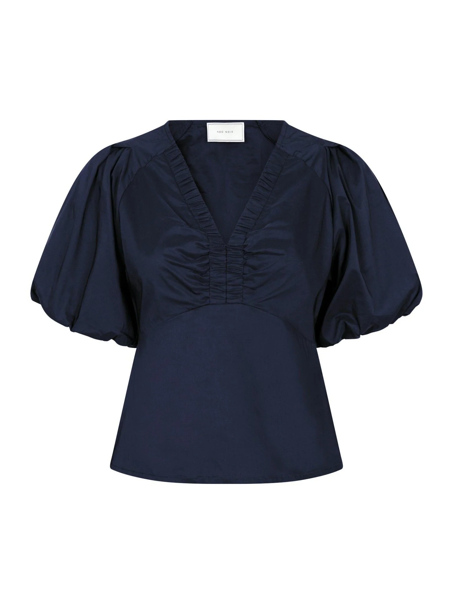 Irina Poplin Blouse Navy - Image 6