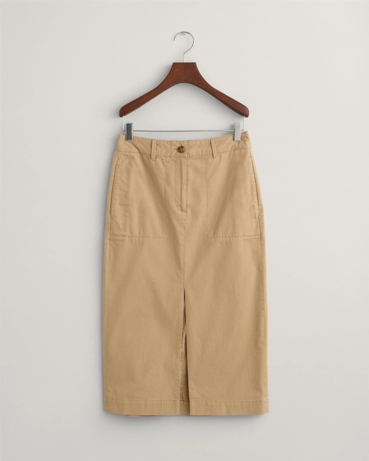 Chino Slit Skirt Dark Khaki - Image 2