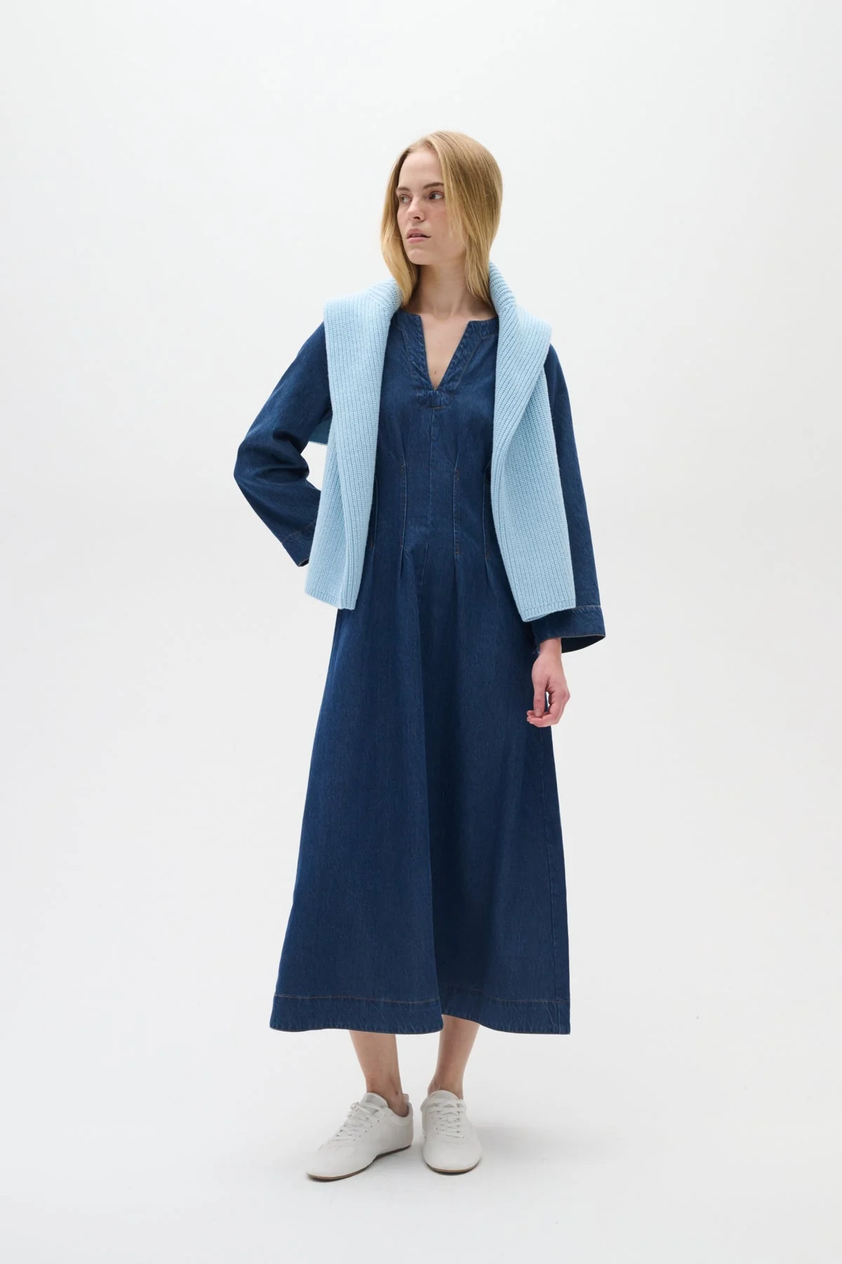 Mableiw Dress Dark Blue Denim - Image 2