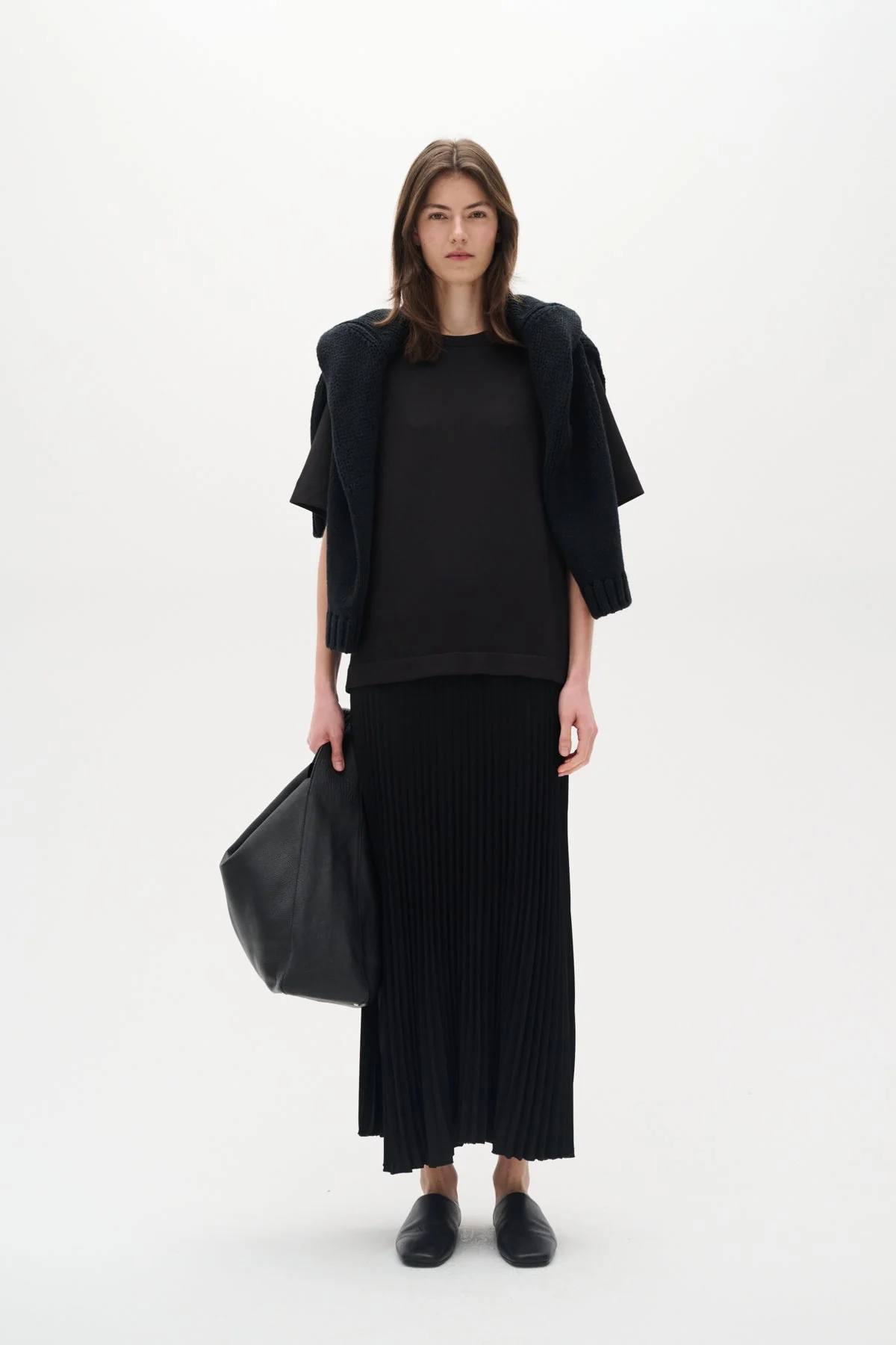 Laicentiw Vincent Plisse Dress Black - Image 3