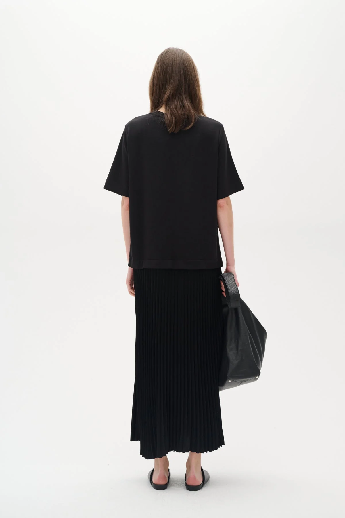 Laicentiw Vincent Plisse Dress Black - Image 4