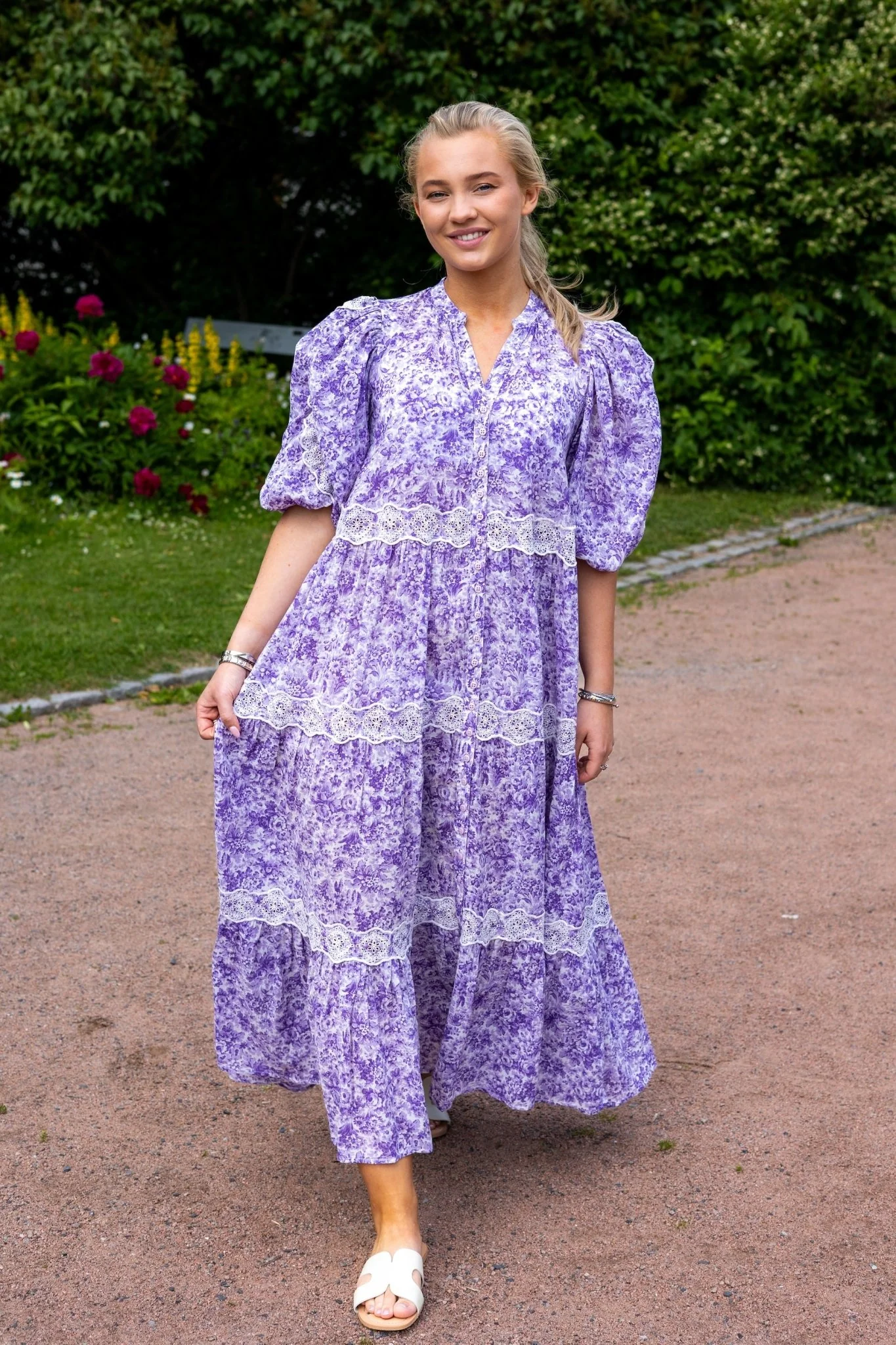Cotton Slub Relaxed Dress Purple Dream
