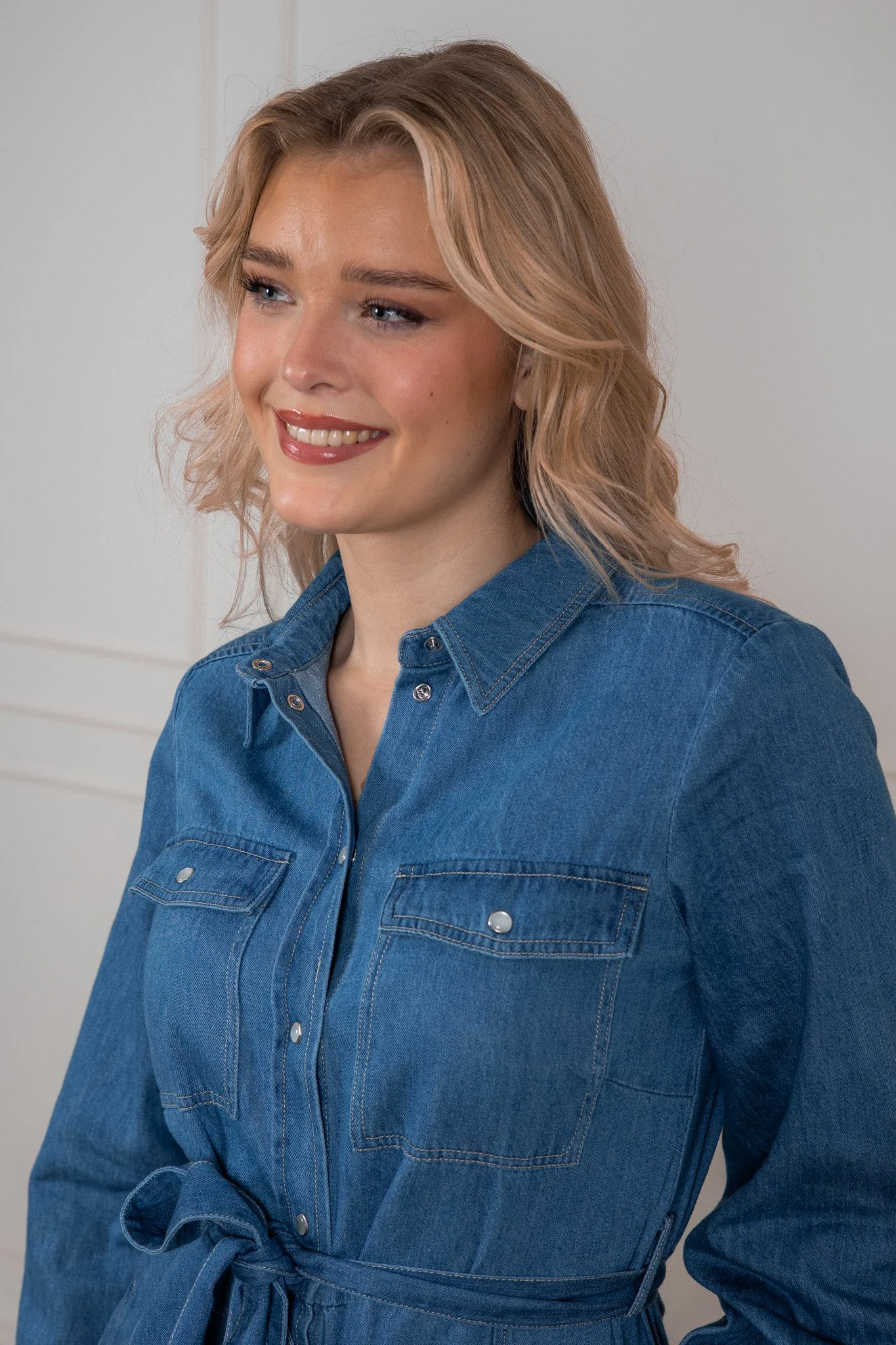 Polenkapw Dress Medium Blue Denim - Image 4