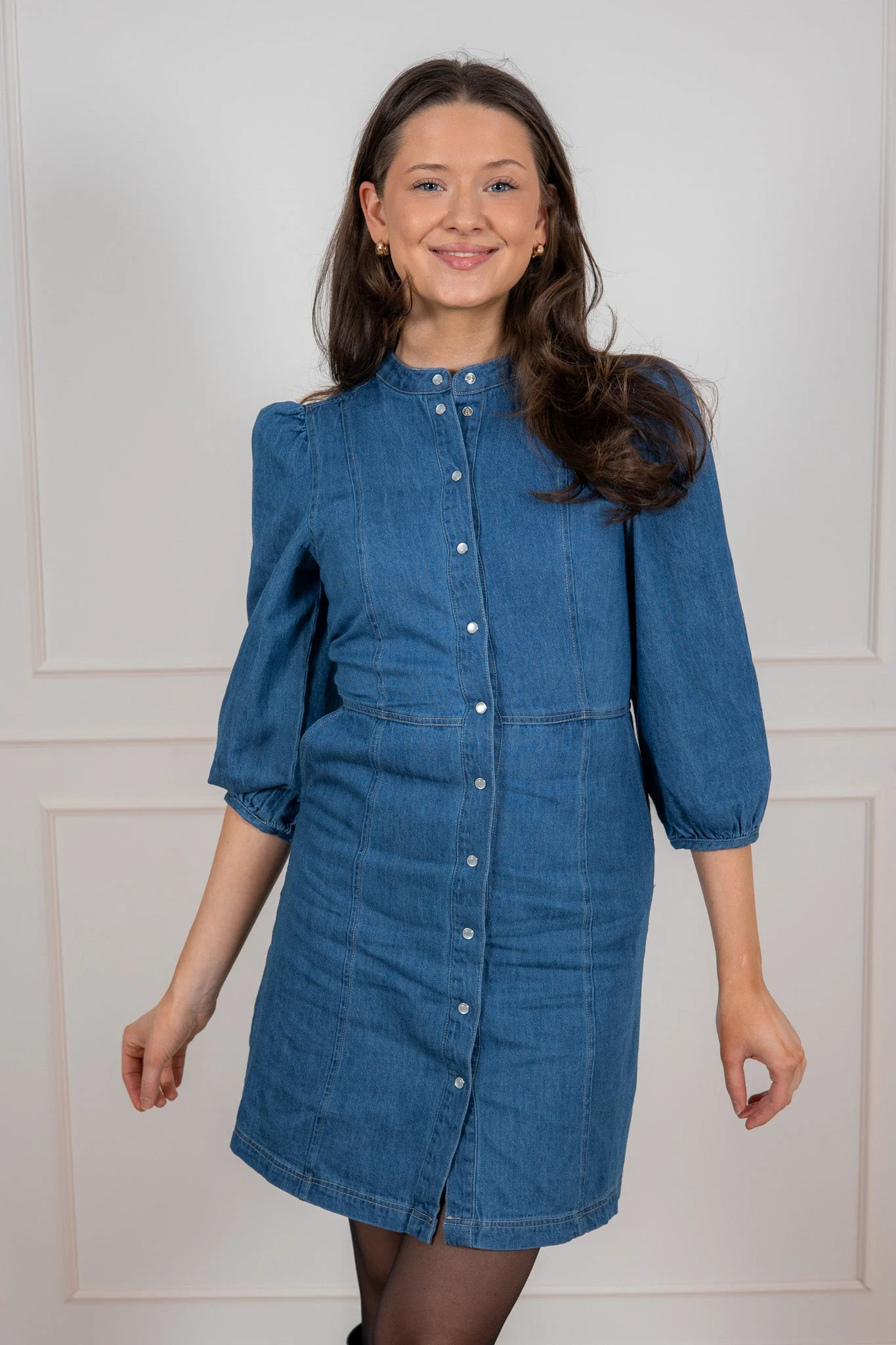 Polla Dress Medium Blue Denim - Image 4
