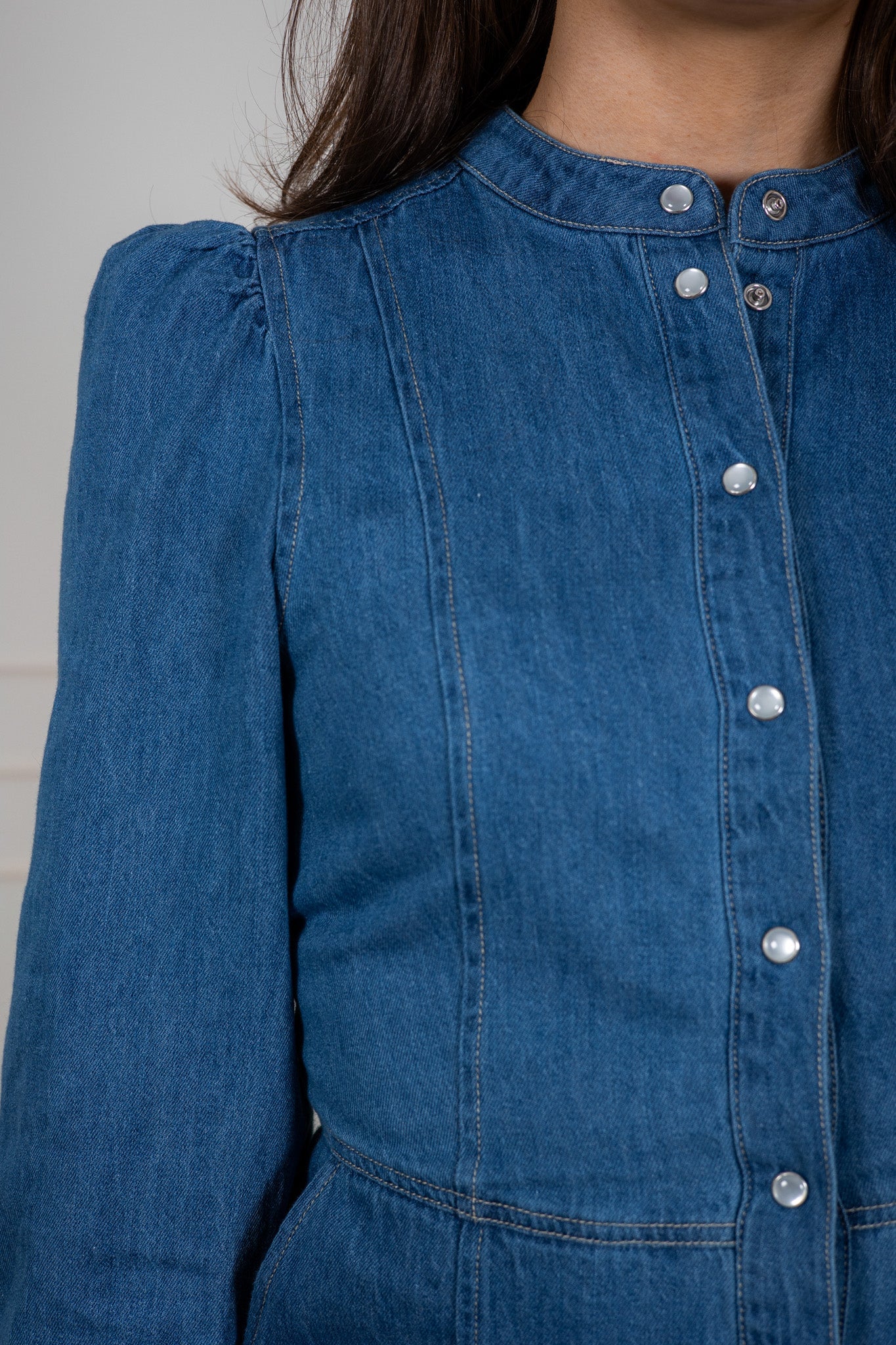 Polla Dress Medium Blue Denim - Image 6
