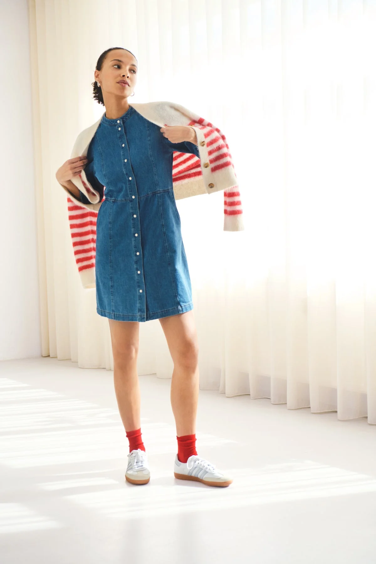 Polla Dress Medium Blue Denim - Image 7
