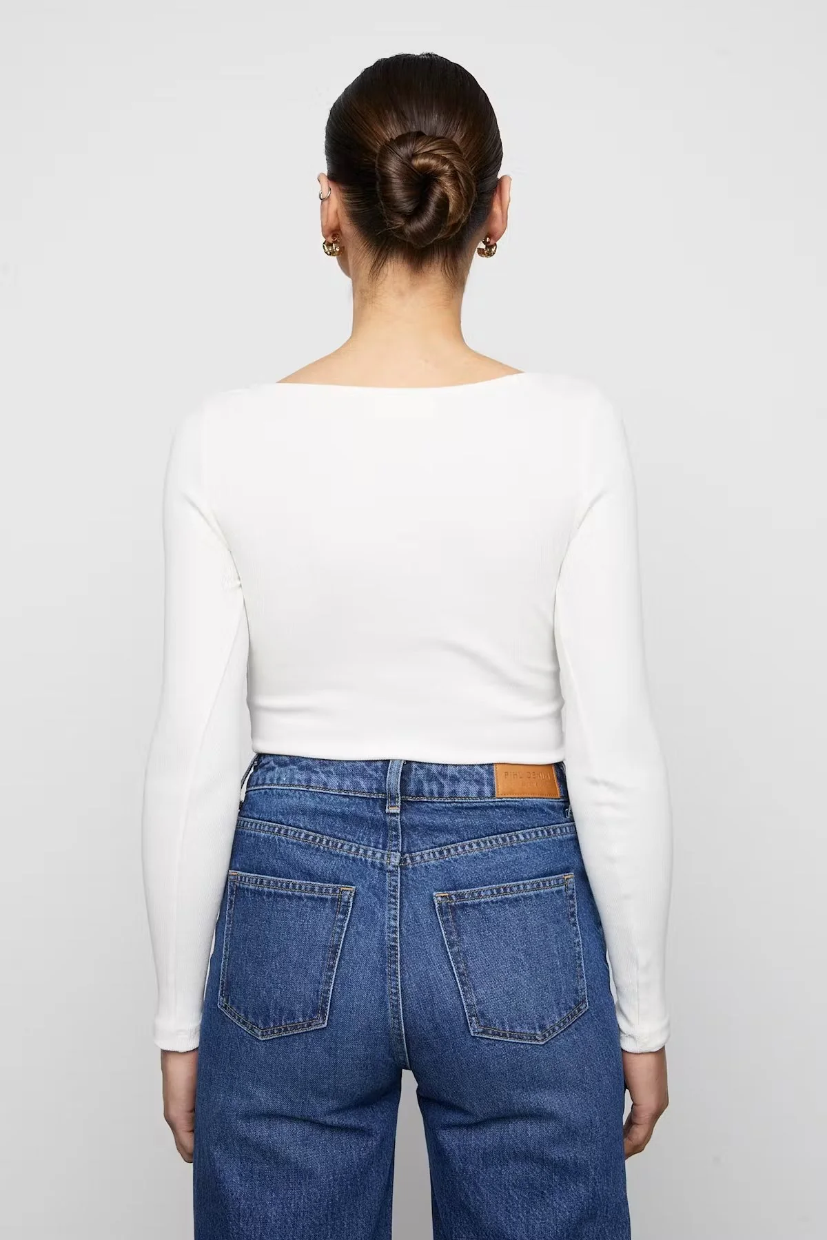 Petronella Rib Boatneck Ecru - Image 3