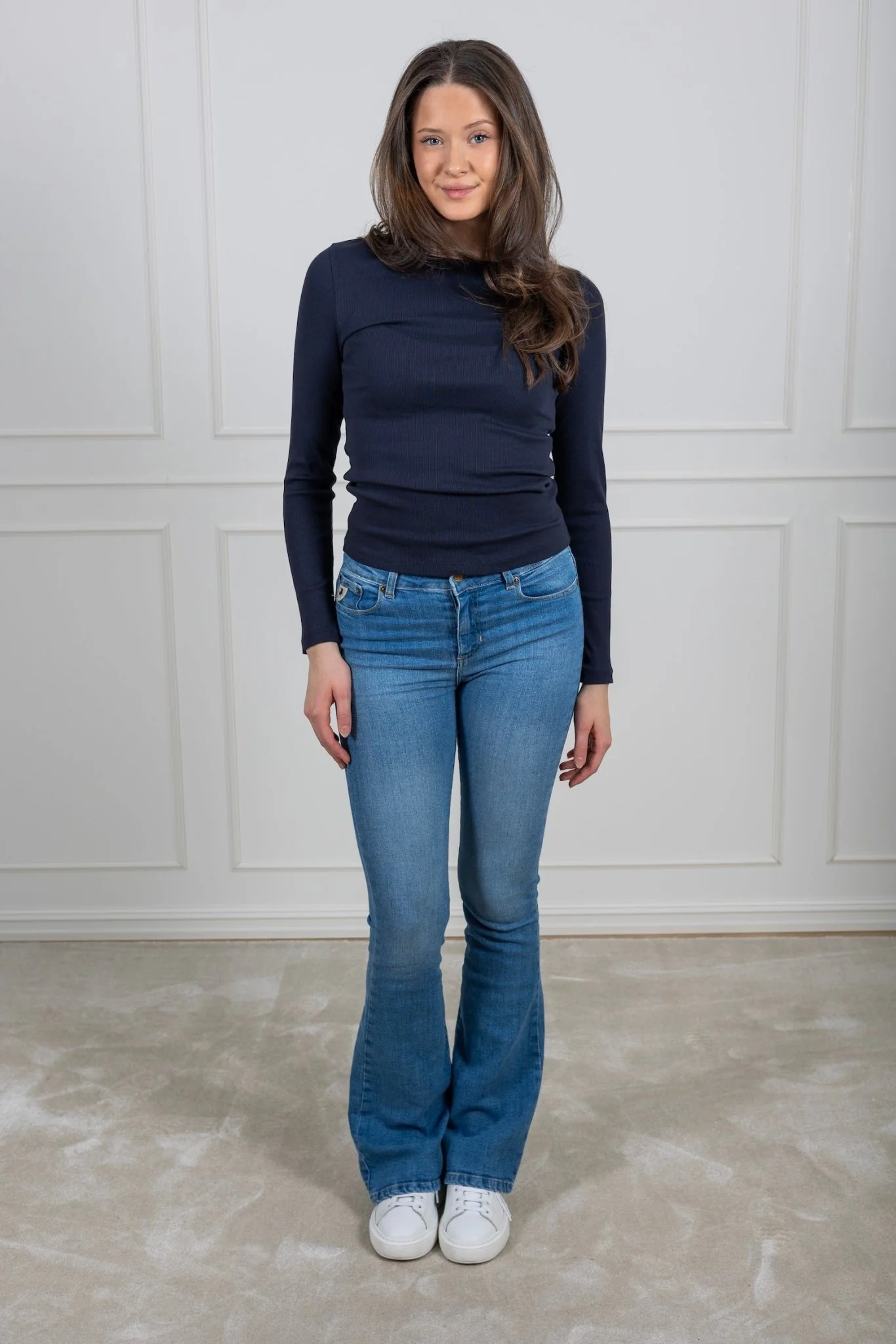 Petronella Rib Boatneck Navy - Image 4