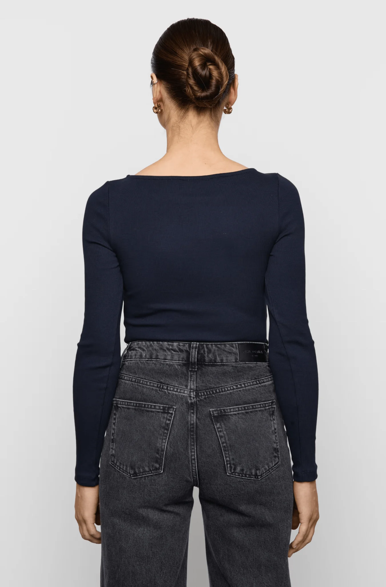 Petronella Rib Boatneck Navy - Image 8