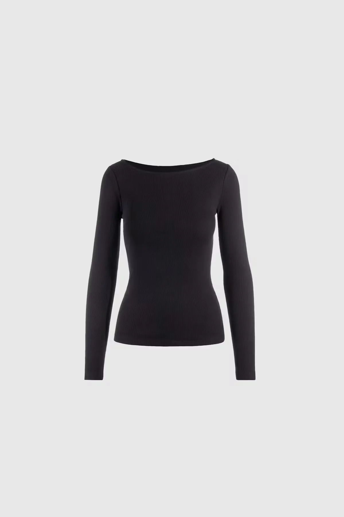 Petronella Rib Boatneck Black - Image 8