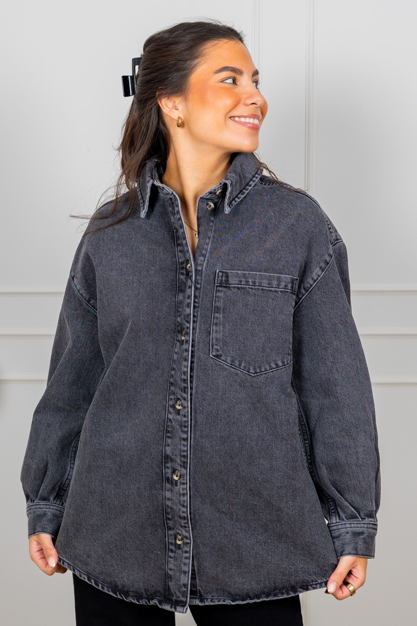 Alex Shirt Grey - Image 4
