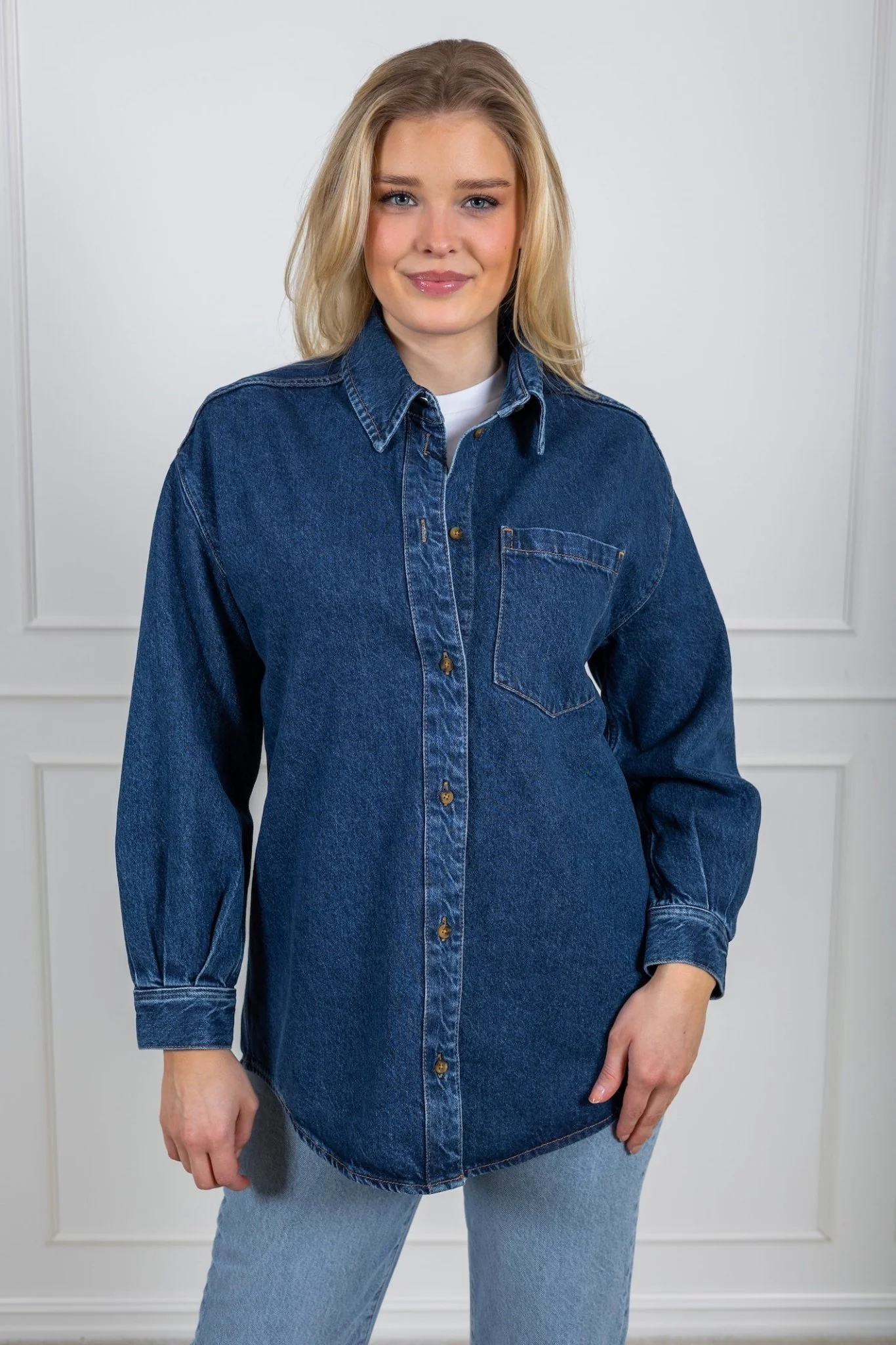 Alex Shirt Washed Dark Blue - Image 4
