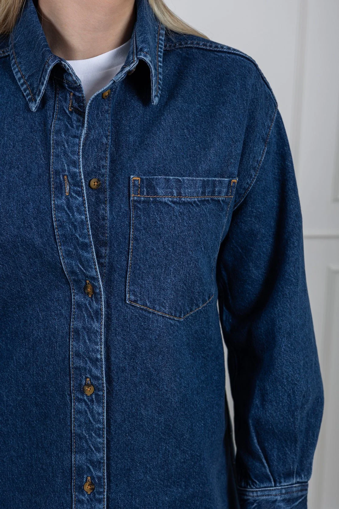 Alex Shirt Washed Dark Blue - Image 6