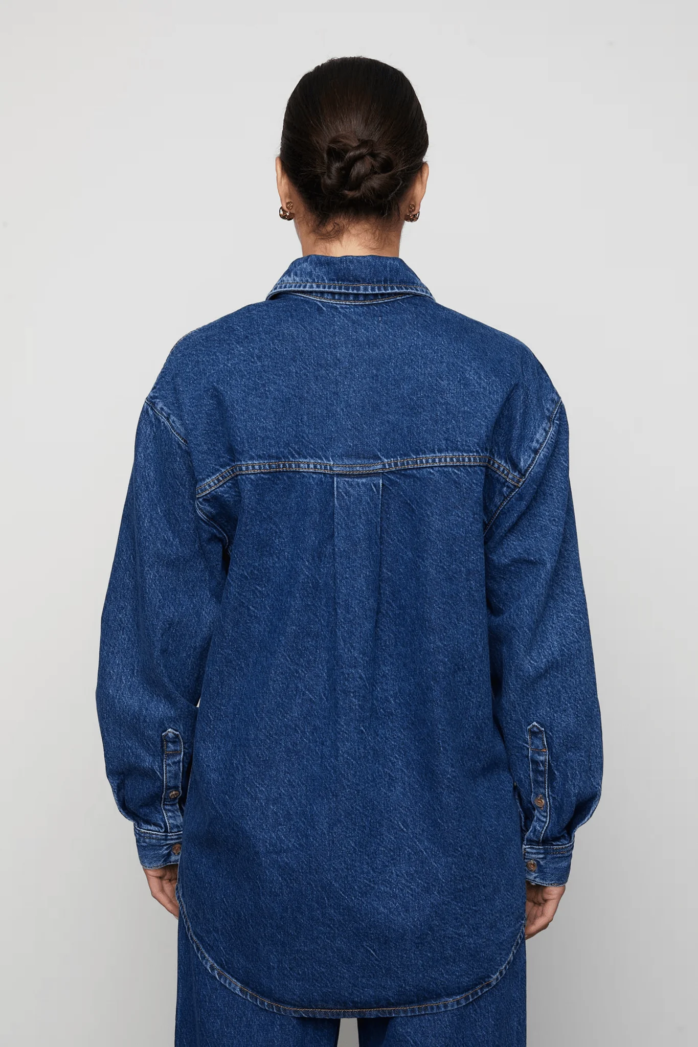 Alex Shirt Washed Dark Blue - Image 7