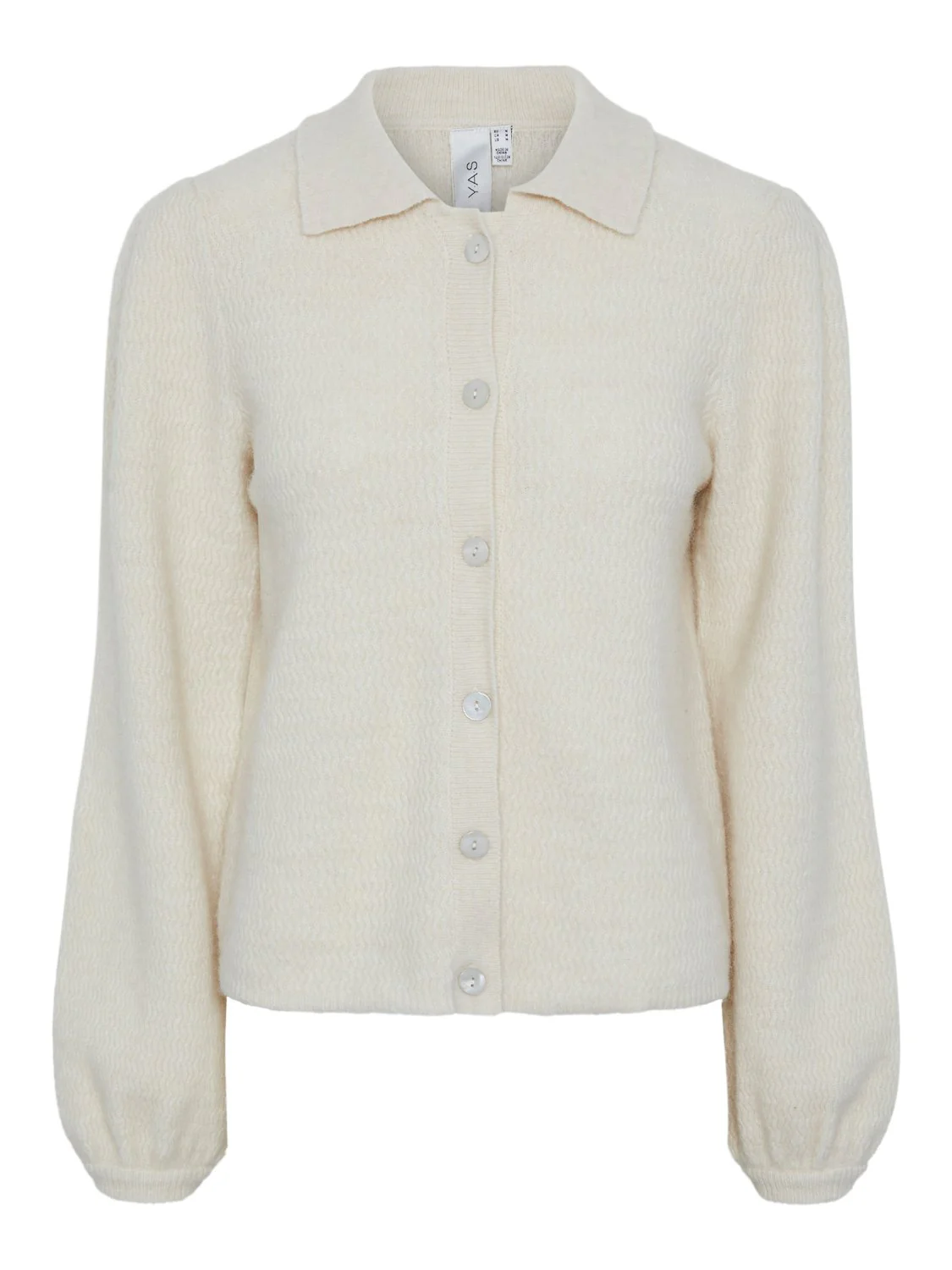 Yasmaffy Ls Knit Cardigan Birch Melange - Image 2
