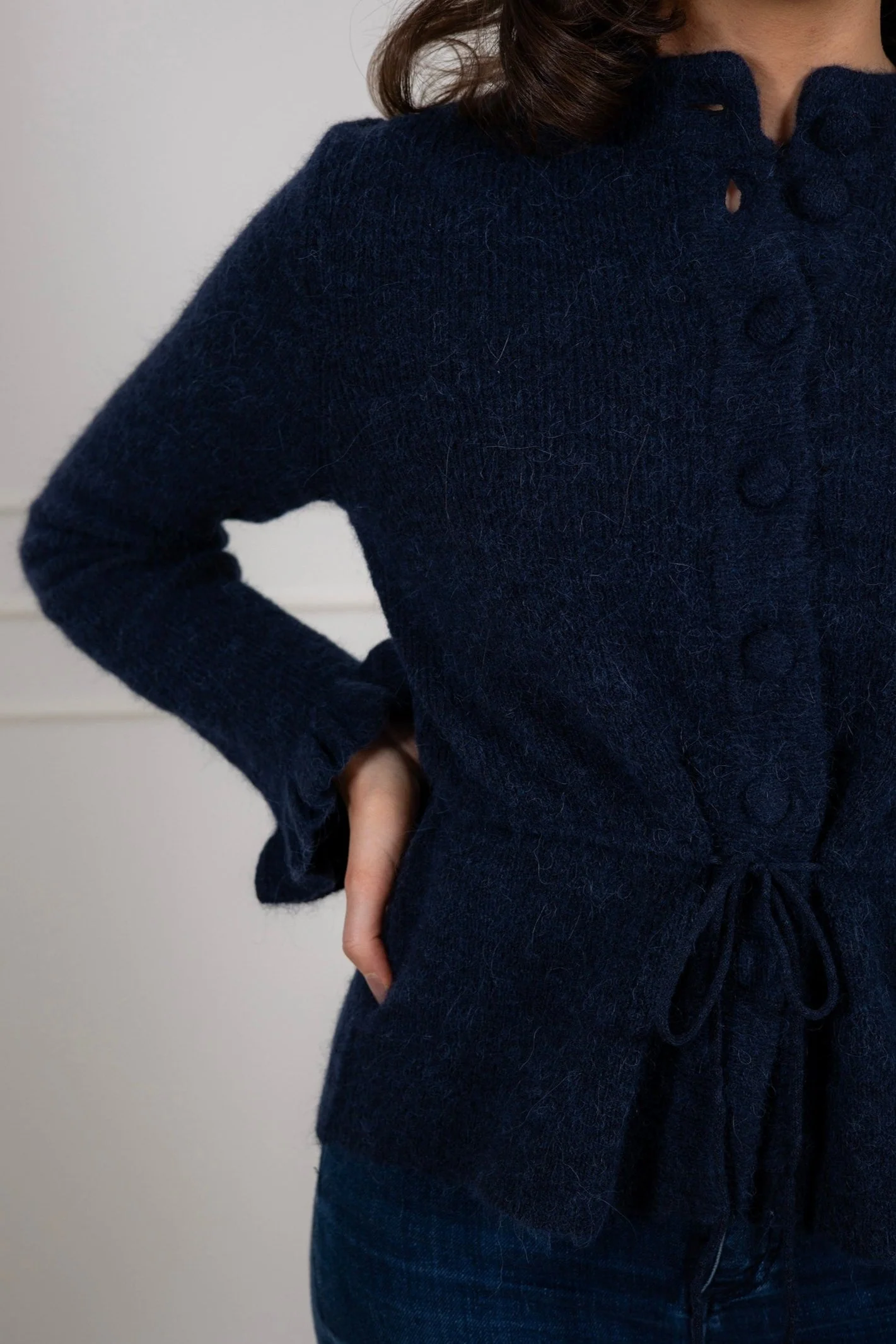 Yasthellis Ls Knit Cardigan Navy Blazer - Image 6