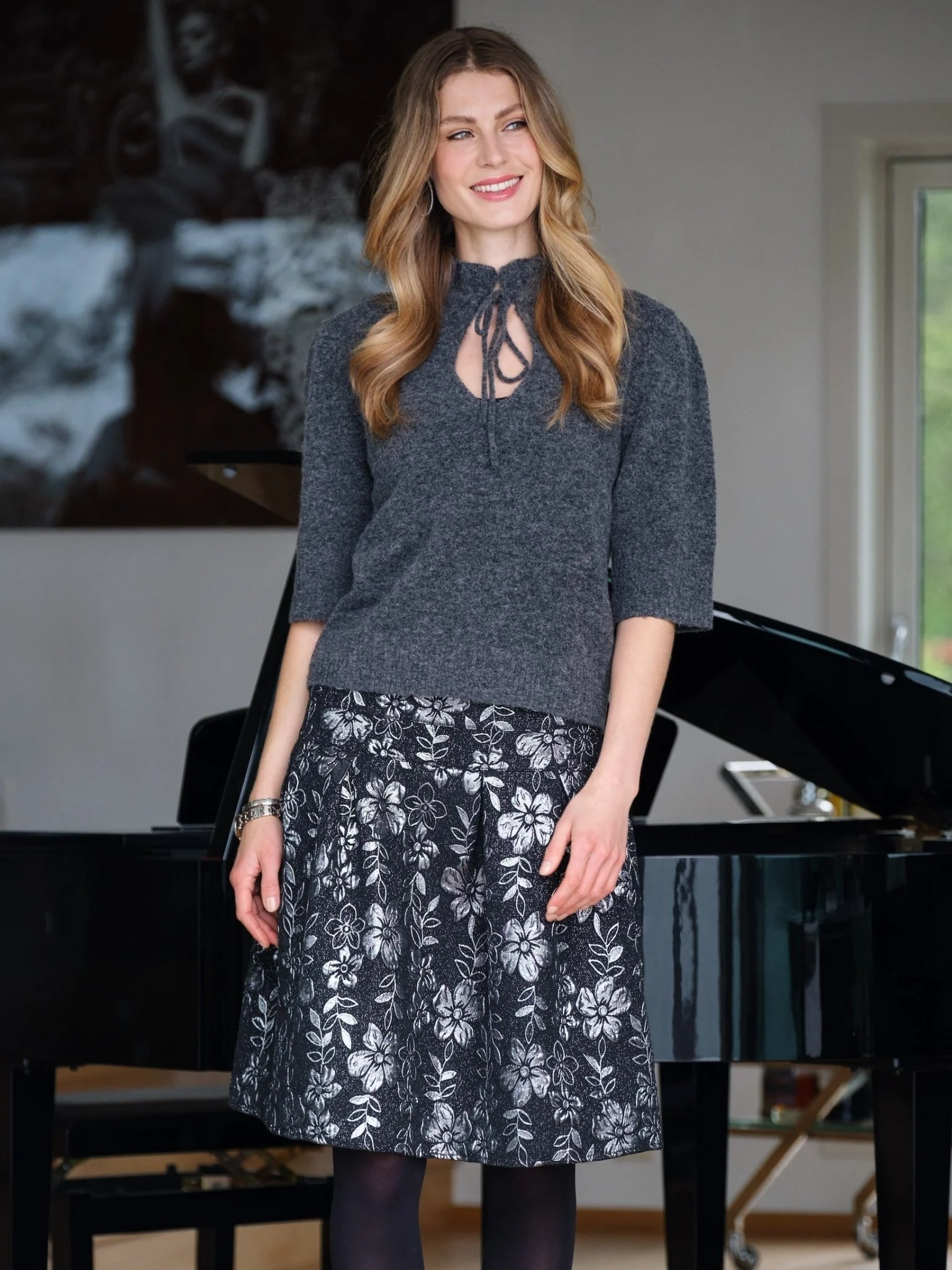 Cornelia Skirt Silver - Image 2