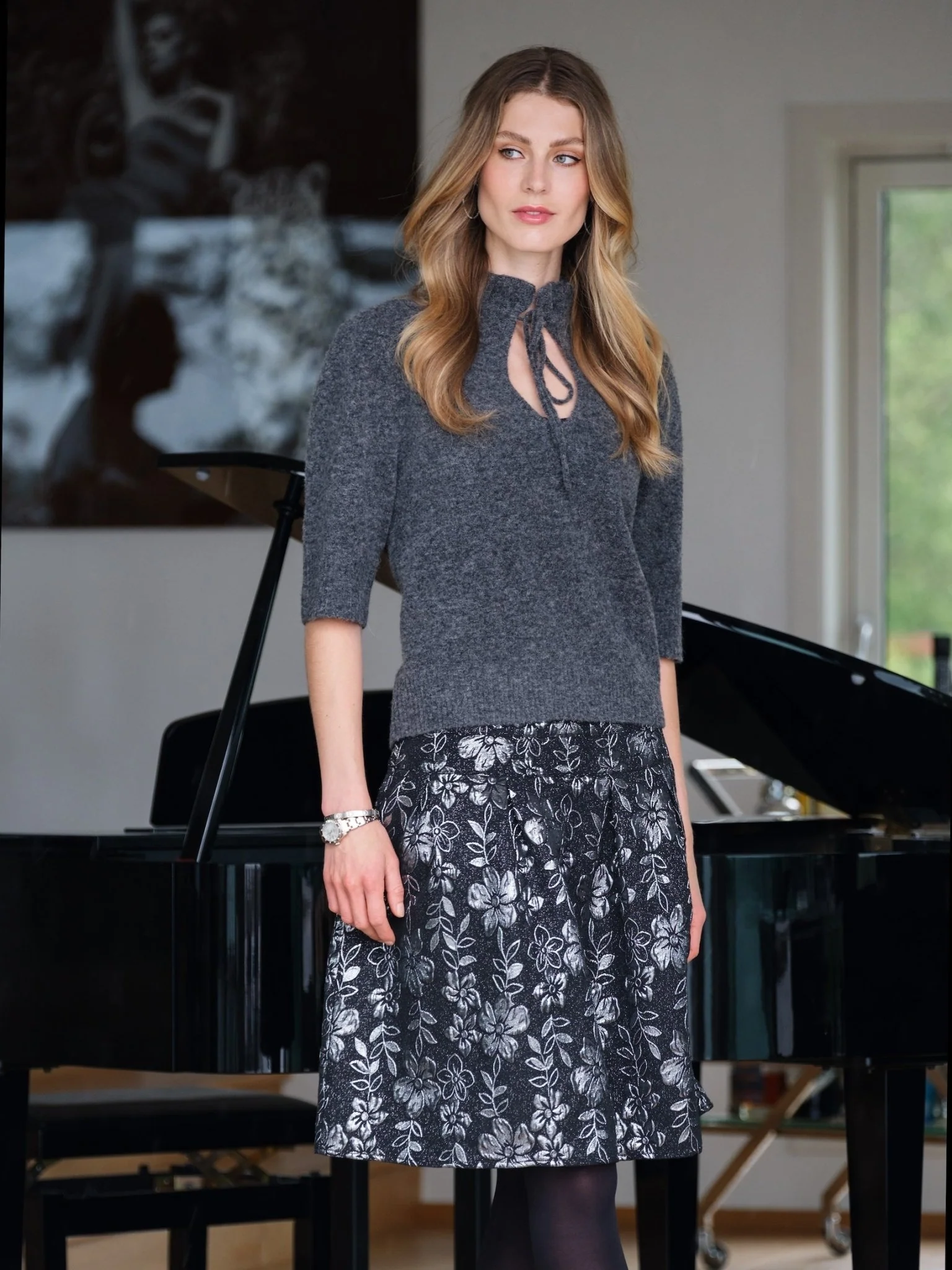 Cornelia Skirt Silver - Image 3