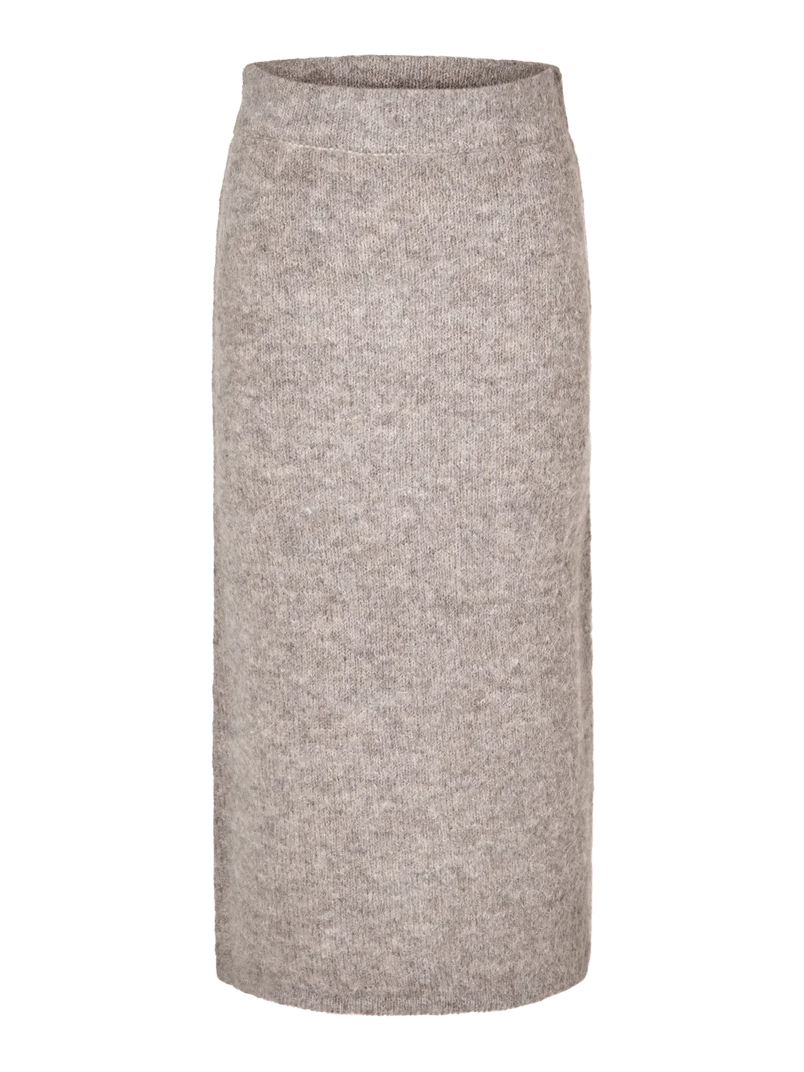 Gabella Hw Midi Knit Skirt Steel Gray Melange