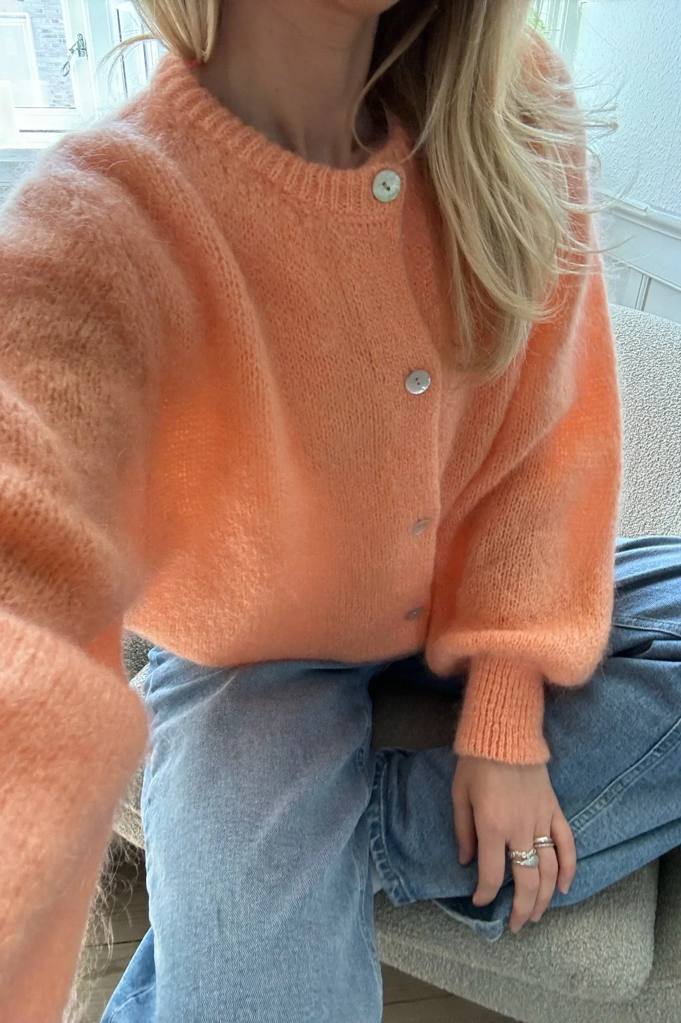 Ida Cardigan Orange - Image 3